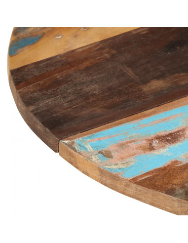 Piano del Tavolo Rotondo 80 cm 25-27 mm in Massello di Recupero