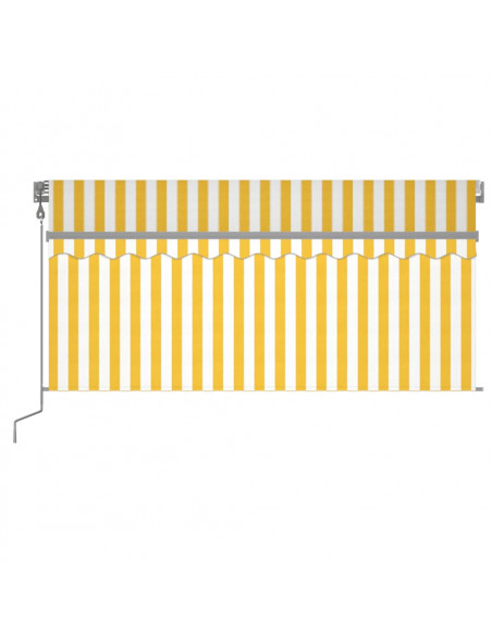 Tenda Retrattile Automatica con Parasole 3,5x2,5m Gialla Bianca