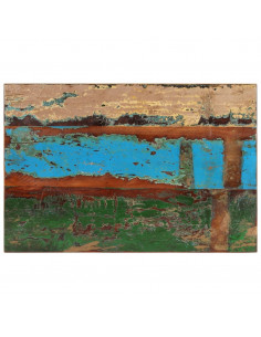 Piano Tavolo Rettangolare 60x90 cm 25-27 mm Legno di Recupero 2