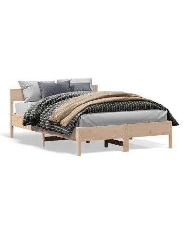 Giroletto con Testiera 135x190 cm in Legno Massello di Pino