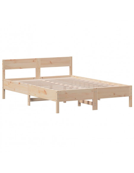 Giroletto con Testiera 135x190 cm in Legno Massello di Pino