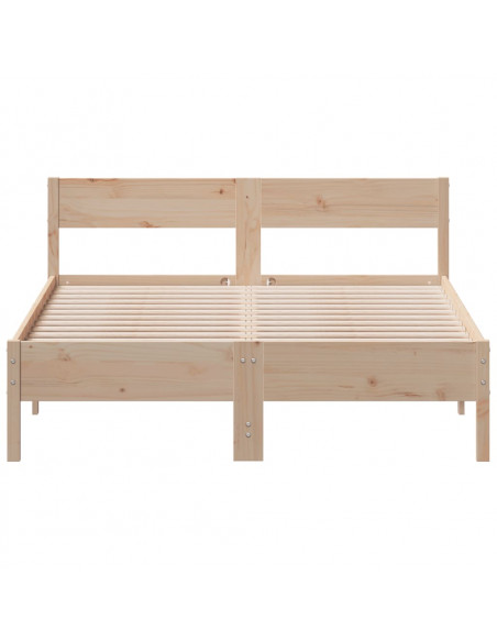 Giroletto con Testiera 135x190 cm in Legno Massello di Pino