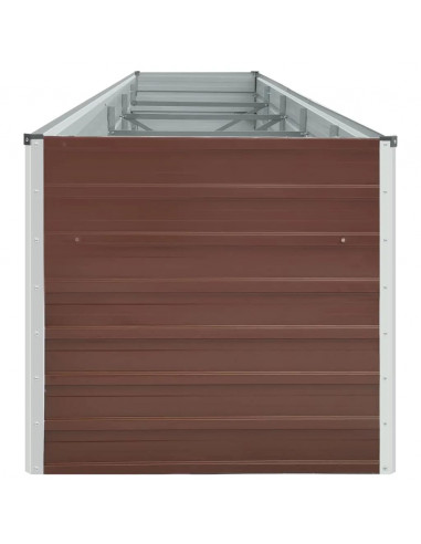 Letto Rialzato in Acciaio Zincato 400x80x45 cm Marrone