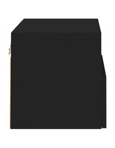 Mobili TV a Parete 2pz Neri 40x30x30 cm in Legno Multistrato
