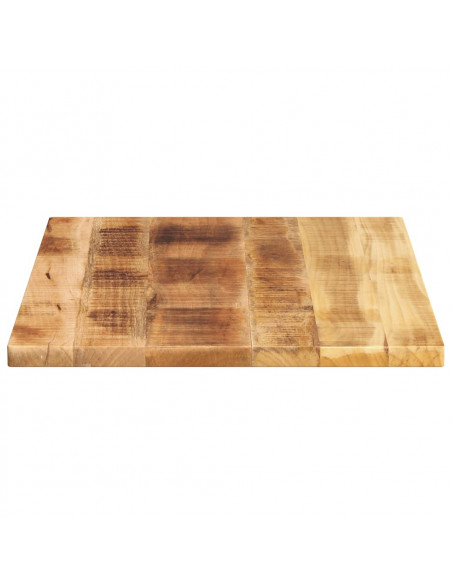 Piano per Tavolo 90x60x2,5cm Rettangolare Legno di Mango Grezzo