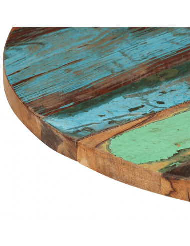 Piano del Tavolo Rotondo 60 cm 25-27 mm in Massello di Recupero