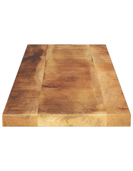 Piano per Tavolo 100x40x2,5cm Rettangolare Legno Mango Grezzo