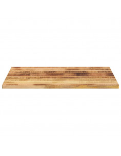 Piano per Tavolo 110x80x2,5 cm Rettangolare Legno Mango Grezzo 2