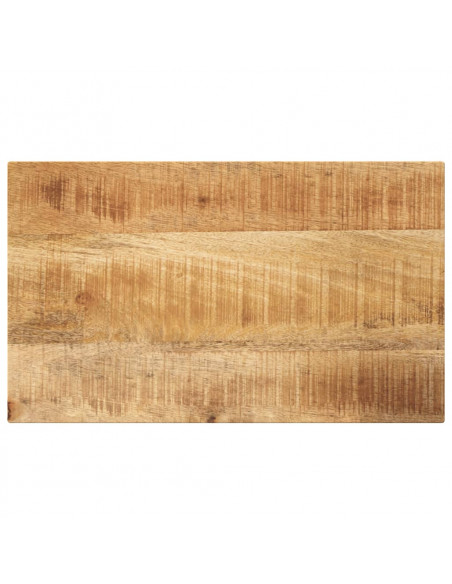 Piano per Tavolo 40x20x2,5cm Rettangolare Legno di Mango Grezzo