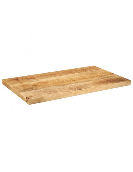 Piano per Tavolo 40x20x2,5cm Rettangolare Legno di Mango Grezzo