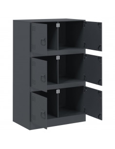 Credenza Antracite 67x39x107 cm in Acciaio 2