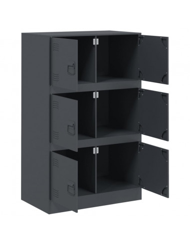 Credenza Antracite 67x39x107 cm in Acciaio