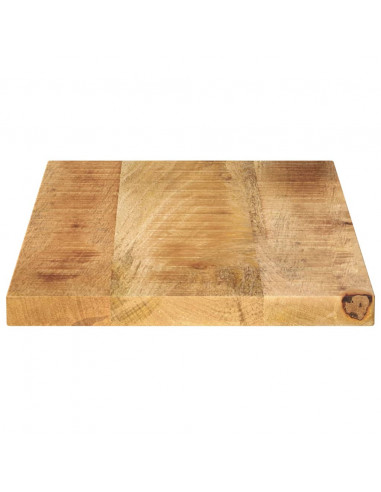 Piano per Tavolo 40x30x2,5cm Rettangolare Legno di Mango Grezzo