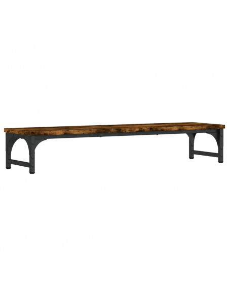 Supporto per Monitor Rovere Fumo 85x23x15,5cm Legno Multistrato