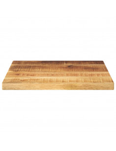 Piano per Tavolo 60x60x2,5 cm Quadrato Legno di Mango Grezzo 2