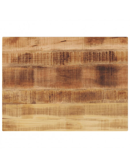 Piano per Tavolo 70x60x1,5cm Rettangolare Legno di Mango Grezzo