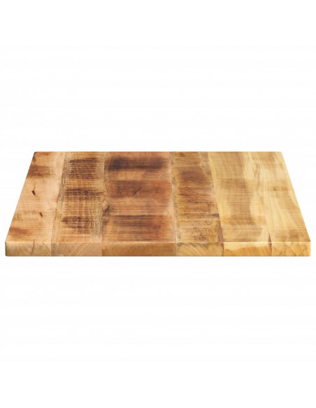 Piano per Tavolo 70x60x1,5cm Rettangolare Legno di Mango Grezzo
