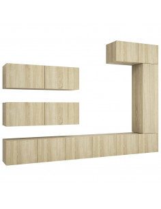 Set di Mobili TV 7 pz Rovere Sonoma in Legno Multistrato 2