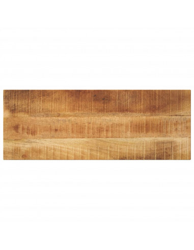 Piano per Tavolo 80x20x2,5cm Rettangolare Legno di Mango Grezzo