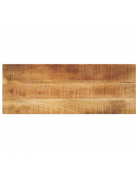Piano per Tavolo 80x20x2,5cm Rettangolare Legno di Mango Grezzo