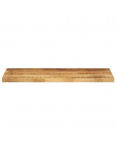 Piano per Tavolo 80x20x2,5cm Rettangolare Legno di Mango Grezzo 2