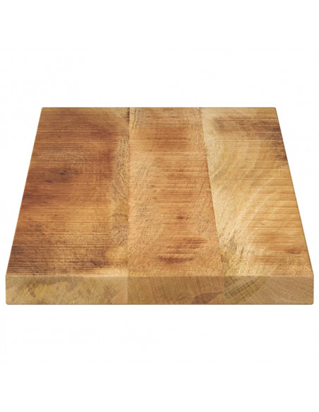 Piano per Tavolo 80x20x2,5cm Rettangolare Legno di Mango Grezzo