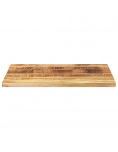 Piano per Tavolo 90x50x2,5cm Rettangolare Legno di Mango Grezzo 2