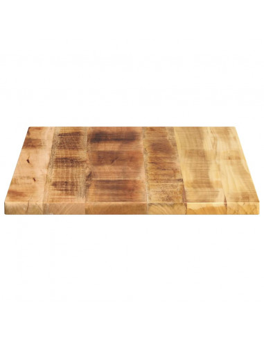 Piano per Tavolo 90x50x2,5cm Rettangolare Legno di Mango Grezzo
