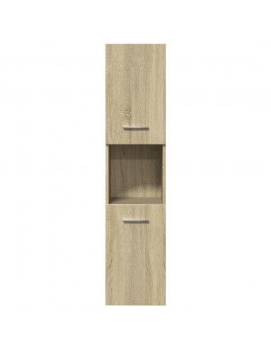 Set Mobili da Bagno 4 pz Rovere Sonoma in Legno Multistrato