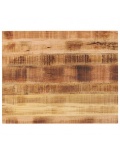 Piano per Tavolo 90x80x2,5 cm Rettangolare Legno Mango Grezzo 2