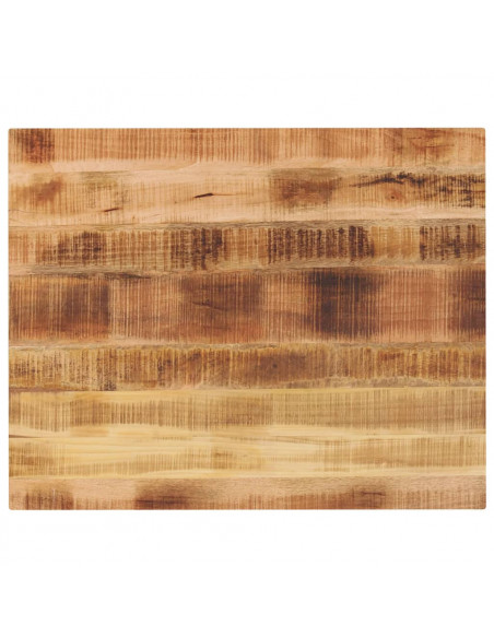 Piano per Tavolo 90x80x2,5 cm Rettangolare Legno Mango Grezzo