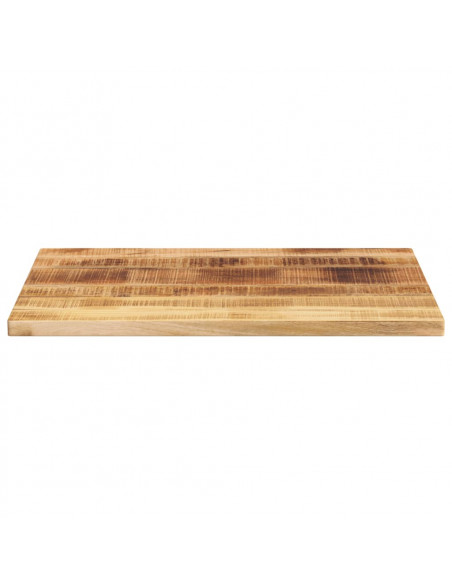 Piano per Tavolo 70x50x2,5cm Rettangolare Legno di Mango Grezzo