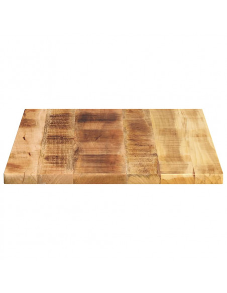 Piano per Tavolo 70x50x2,5cm Rettangolare Legno di Mango Grezzo