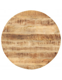 Piano Tavolo in Legno Massello di Mango Rotondo 15-16 mm 70 cm 2