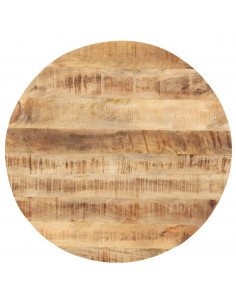 Piano Tavolo in Legno Massello di Mango Rotondo 25-27 mm 60 cm 2