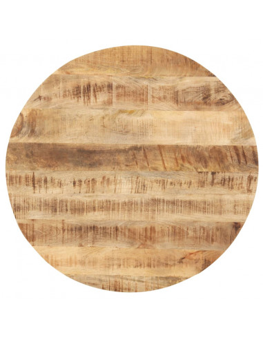 Piano Tavolo in Legno Massello di Mango Rotondo 25-27 mm 60 cm