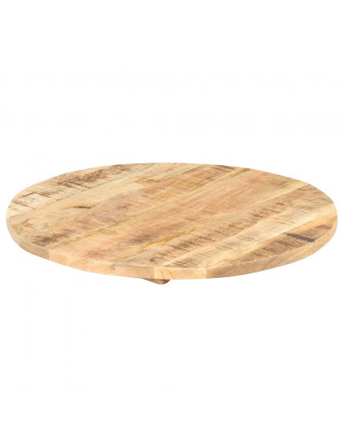 Piano Tavolo in Legno Massello di Mango Rotondo 25-27 mm 60 cm