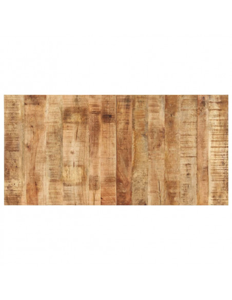 Piano del Tavolo 120x60x(1,5-1,6) cm in Legno di Mango Grezzo