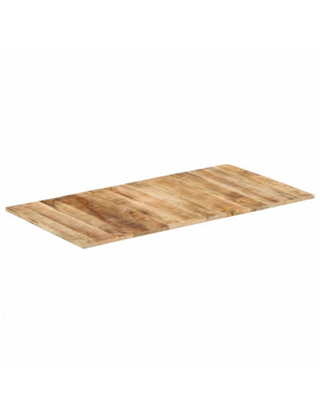 Piano del Tavolo 120x60x(1,5-1,6) cm in Legno di Mango Grezzo