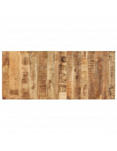 Piano del Tavolo 140x60x(2,5-2,7) cm in Legno di Mango Grezzo 2