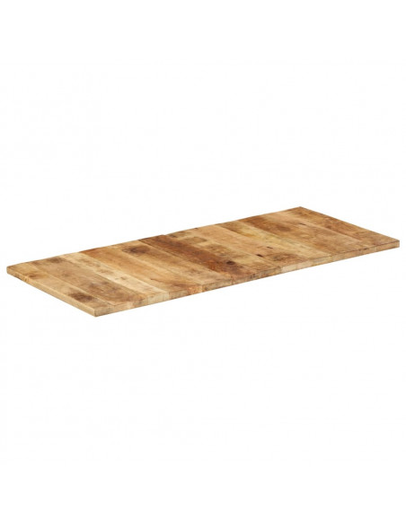 Piano del Tavolo 140x60x(2,5-2,7) cm in Legno di Mango Grezzo