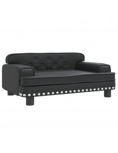 Divano per Bambini Nero 70x45x30 cm in Similpelle 2