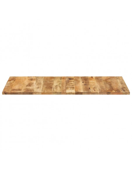 Piano del Tavolo 140x60x(2,5-2,7) cm in Legno di Mango Grezzo