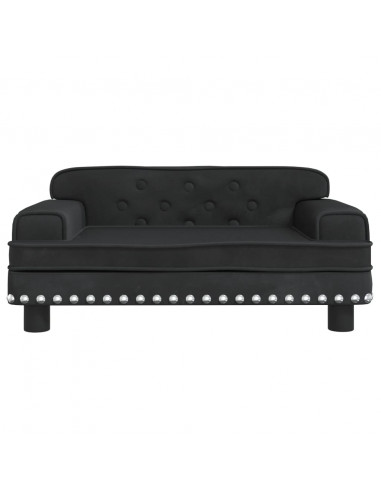 Divano per Bambini Nero 70x45x30 cm in Velluto