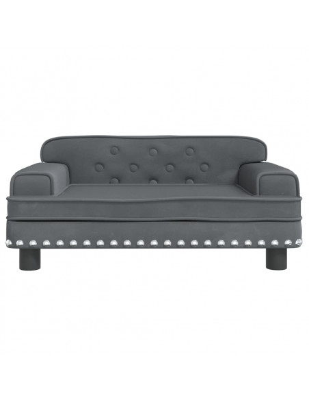 Divano per Bambini Grigio Scuro 70x45x30 cm in Velluto