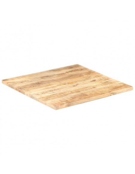 Piano Tavolo in Legno Massello di Mango 25-27 mm 80x80 cm