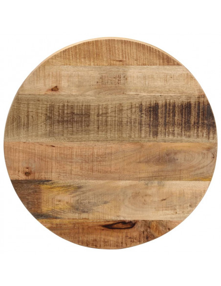 Piano per Tavolo Ø 60x1,5cm Rotondo Legno Massello Grezzo Mango