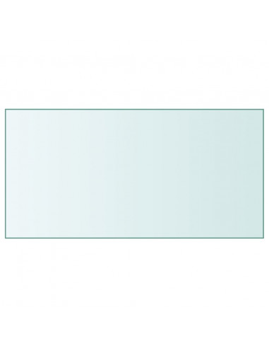 Piano Tavolo Trasparente 50x100 cm Vetro Temperato