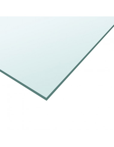 Piano Tavolo Trasparente 50x100 cm Vetro Temperato