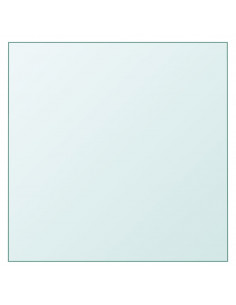 Piano Tavolo Trasparente 50x50 cm Vetro Temperato 2